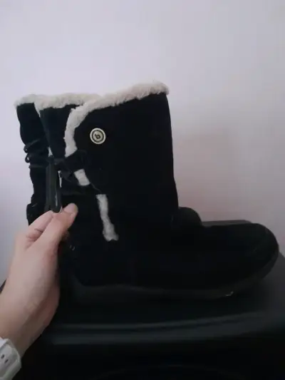 Botas negras bamers con forro de chiporro - miniatura 1