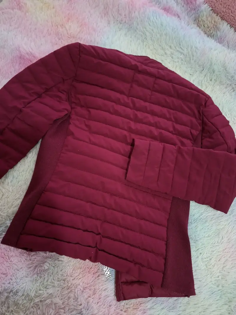 Chaqueta acolchada burdeos para mujer - 5