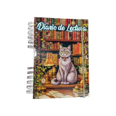 Diario de lectura con diseño de Gato - miniatura 1