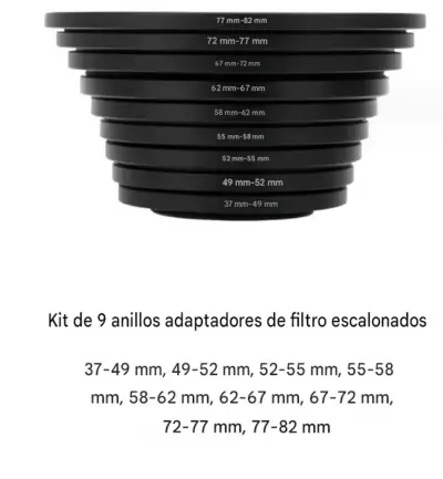 Kit de anillos adaptadores de filtro escalonados - miniatura 1