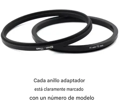 Kit de anillos adaptadores de filtro escalonados - miniatura 2
