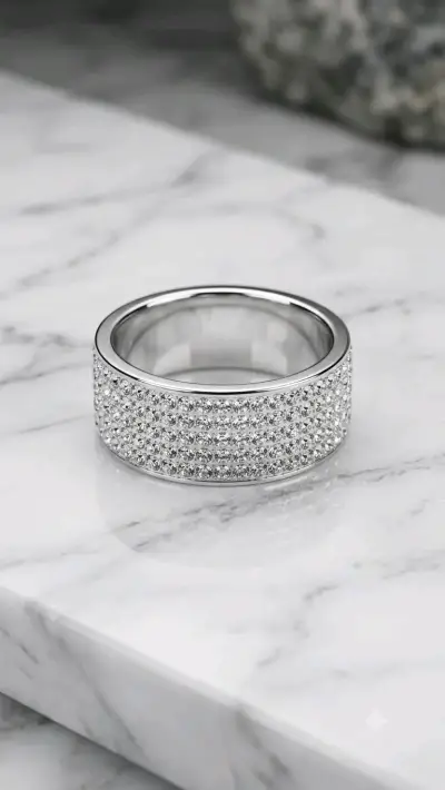 Anillo de Banda Ancha Pavé Splendor - miniatura 1