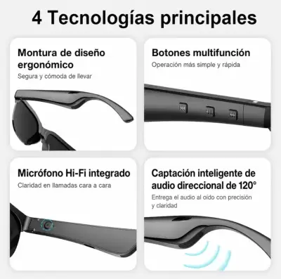 Gafas de sol con auriculares Bluetooth integrados - miniatura 4