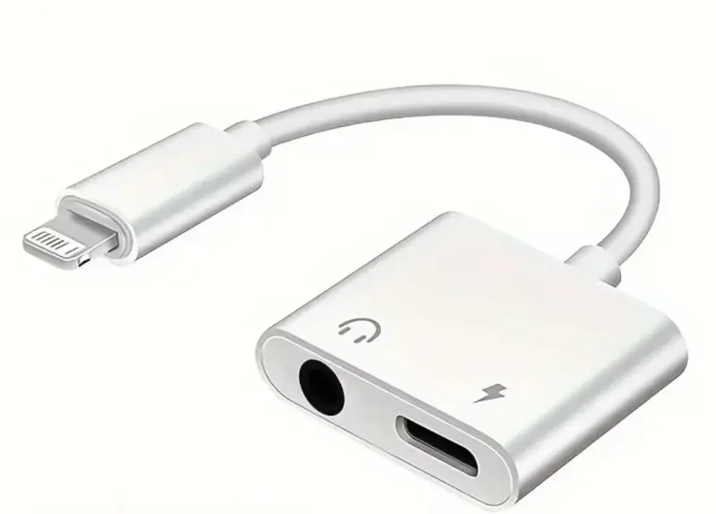 Adaptador doble para iPhone carga y audio - 2