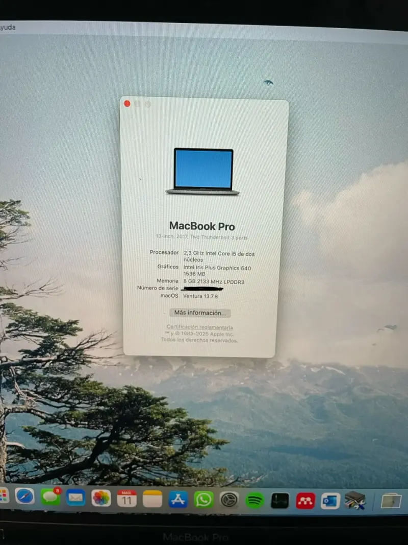 MacBook Pro 13 2017 core i5 8gb ram 120 gb ssd - 2