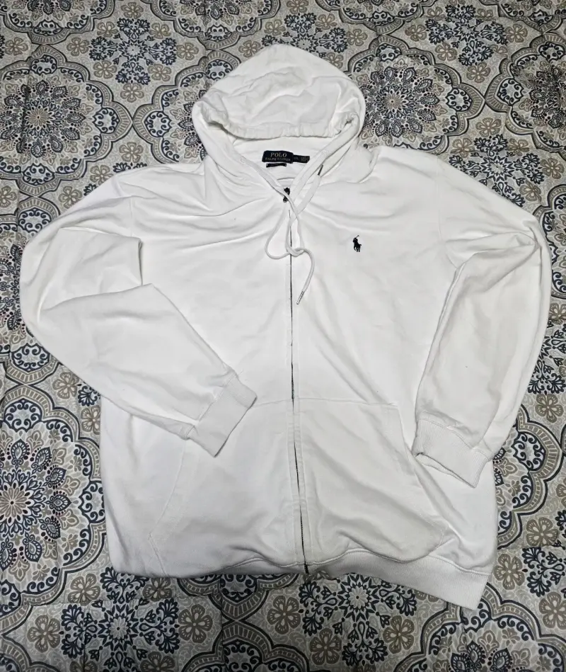 Polerón blanco Polo Ralph Lauren con capucha