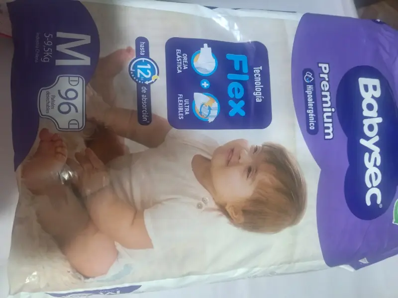 Pañales Babysec Premium M 96 unidades