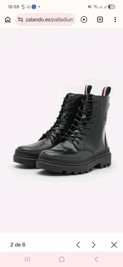 Botas negras de cuero  palladium - miniatura 3