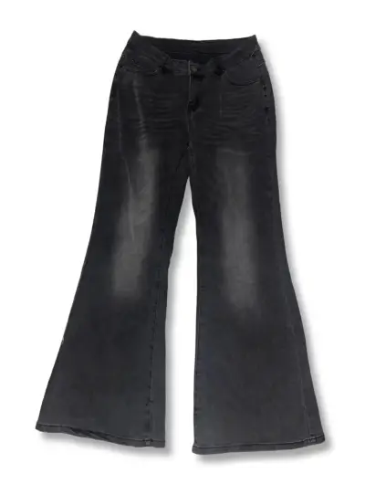 Jeans acampanados negros de moda - miniatura 1