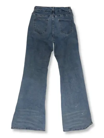 Jeans acampanados de mezclilla azul - miniatura 2