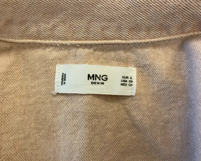 Chaqueta de mezclilla rosa claro para mujer - 3