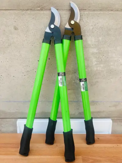Tijeras de podar de mango largo verde - miniatura 1