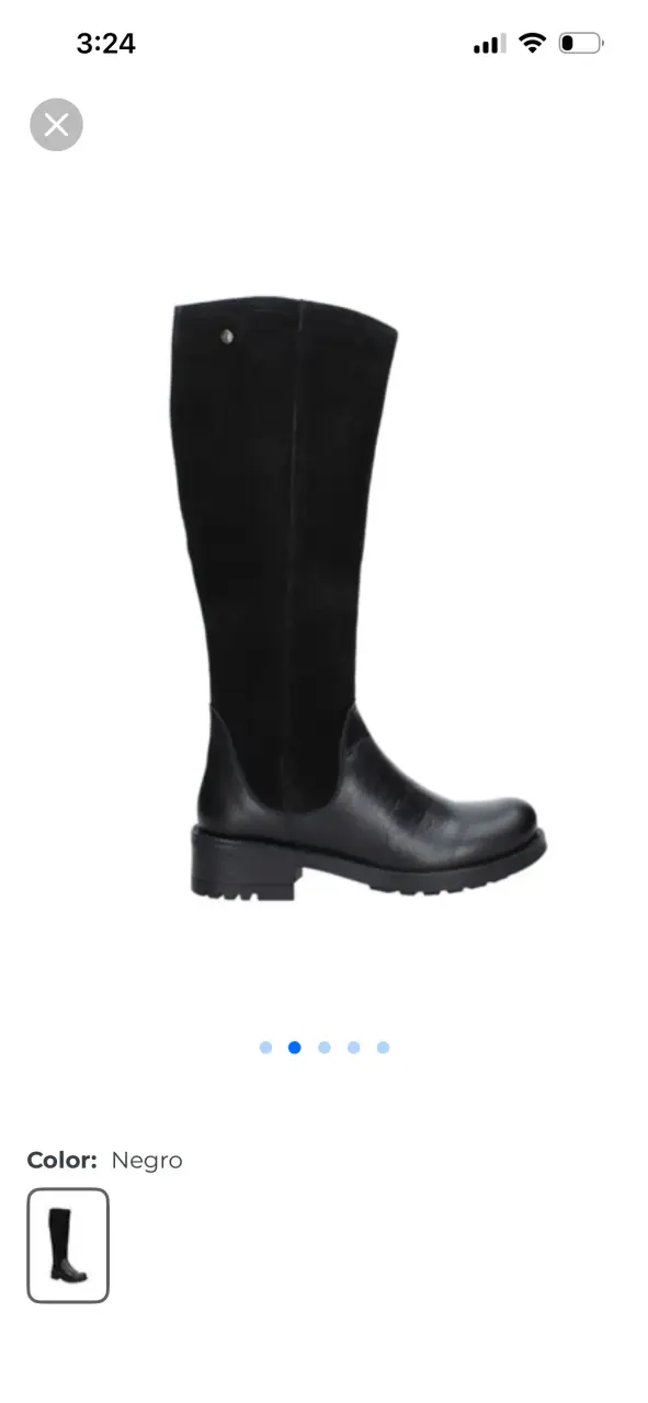 Botas negras de cuero para mujer - 5