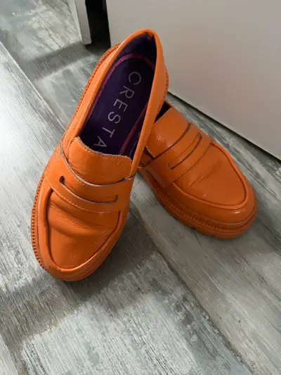 Zapatos mocasines naranjas Cresta - miniatura 1