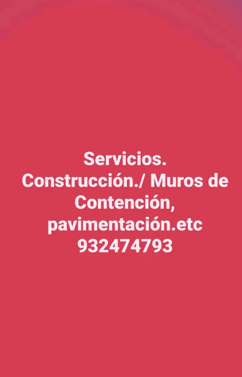 Servicios de construcción y pavimentación