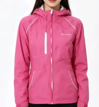Chaqueta Columbia rosa para mujer - miniatura 1