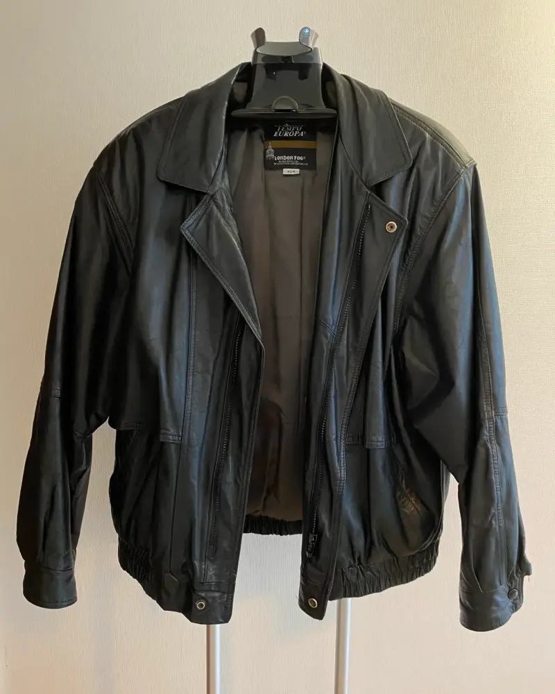 Chaqueta de cuero negra London Fog - 1