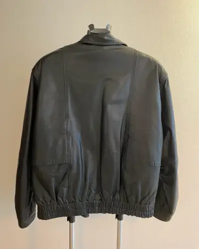 Chaqueta de cuero negra London Fog - miniatura 3