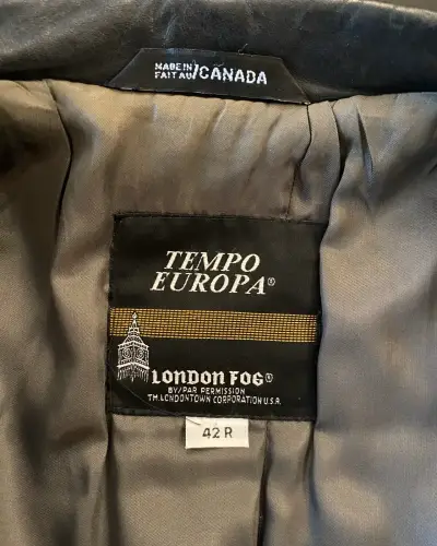 Chaqueta de cuero negra London Fog - miniatura 4