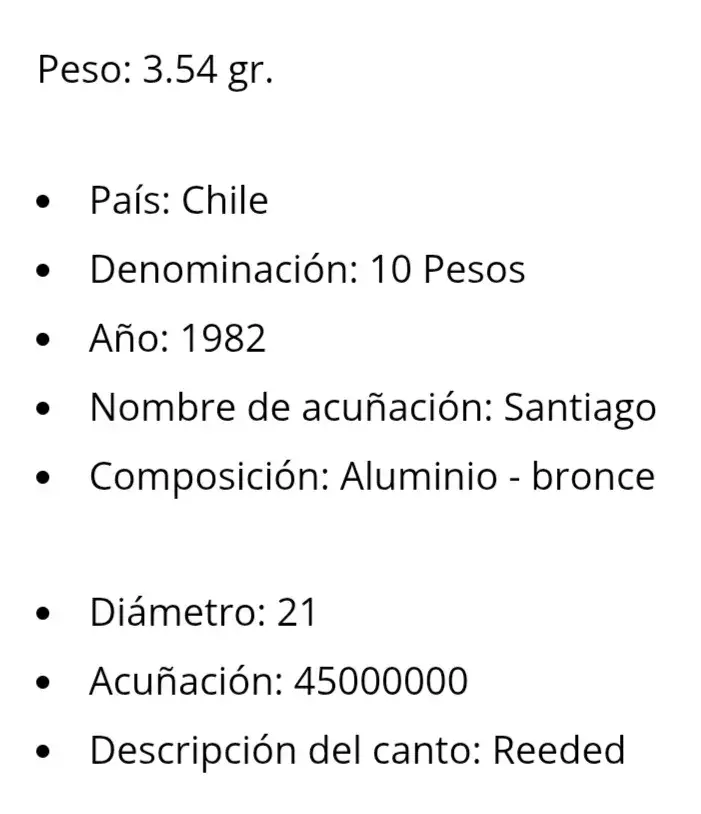 Moneda conmemorativa chilena de 1973 - 3