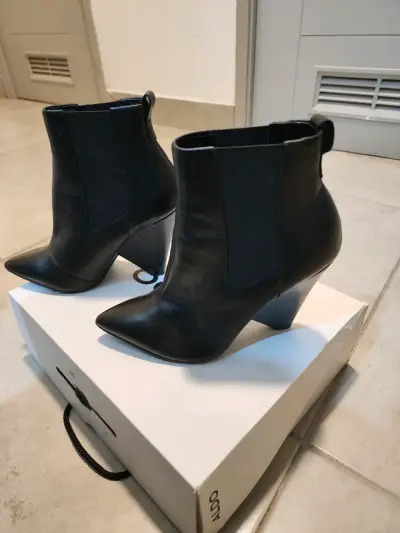 Botines de cuero negro con tacón alto ALDO - miniatura 2