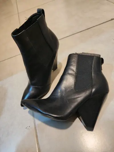 Botines de cuero negro con tacón alto ALDO - miniatura 4