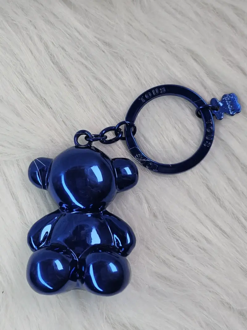 Llavero Tous oso azul, rosa metálico - 2