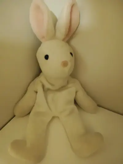 Conejo de peluche blanco suave - miniatura 1