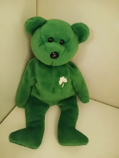 Peluche oso verde con trébol - miniatura 1