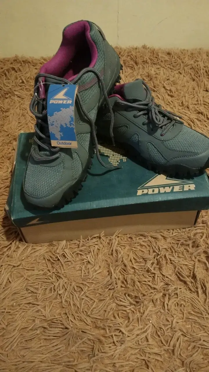 Zapatillas outdoor Power gris y morado - 1