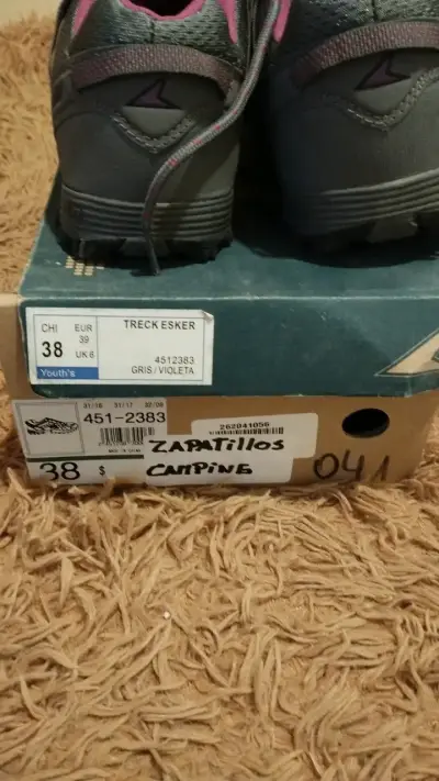 Zapatillas outdoor Power gris y morado - miniatura 3