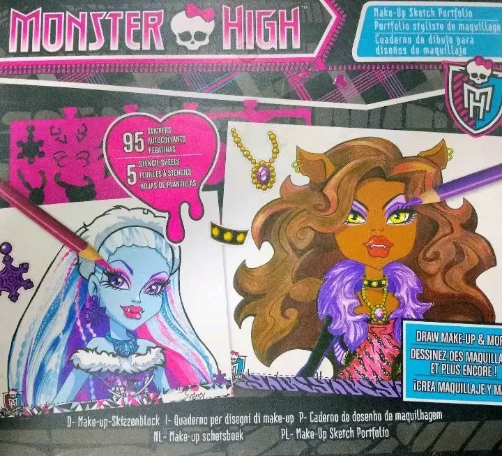 Portafolio usado Monster High con stickers - 1