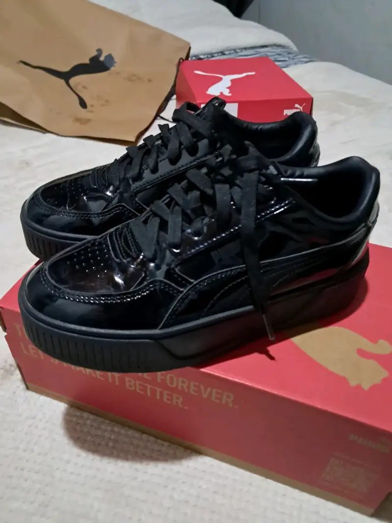 Zapatillas Puma negras de charol - 1