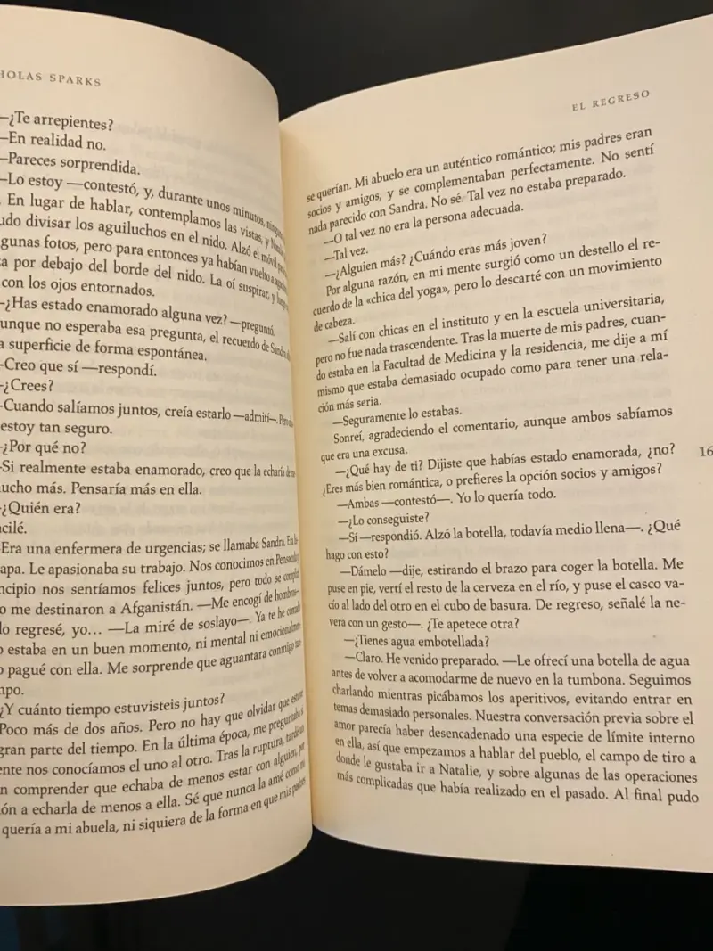 Libro 'El Regreso' de Nicholas Sparks - 2
