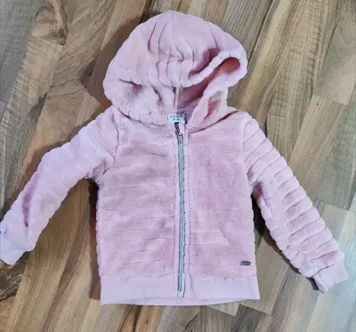 Chaqueta de polar rosada para niña - miniatura 1