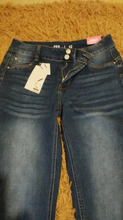 Jeans azul oscuro para mujer talla 42 - miniatura 2