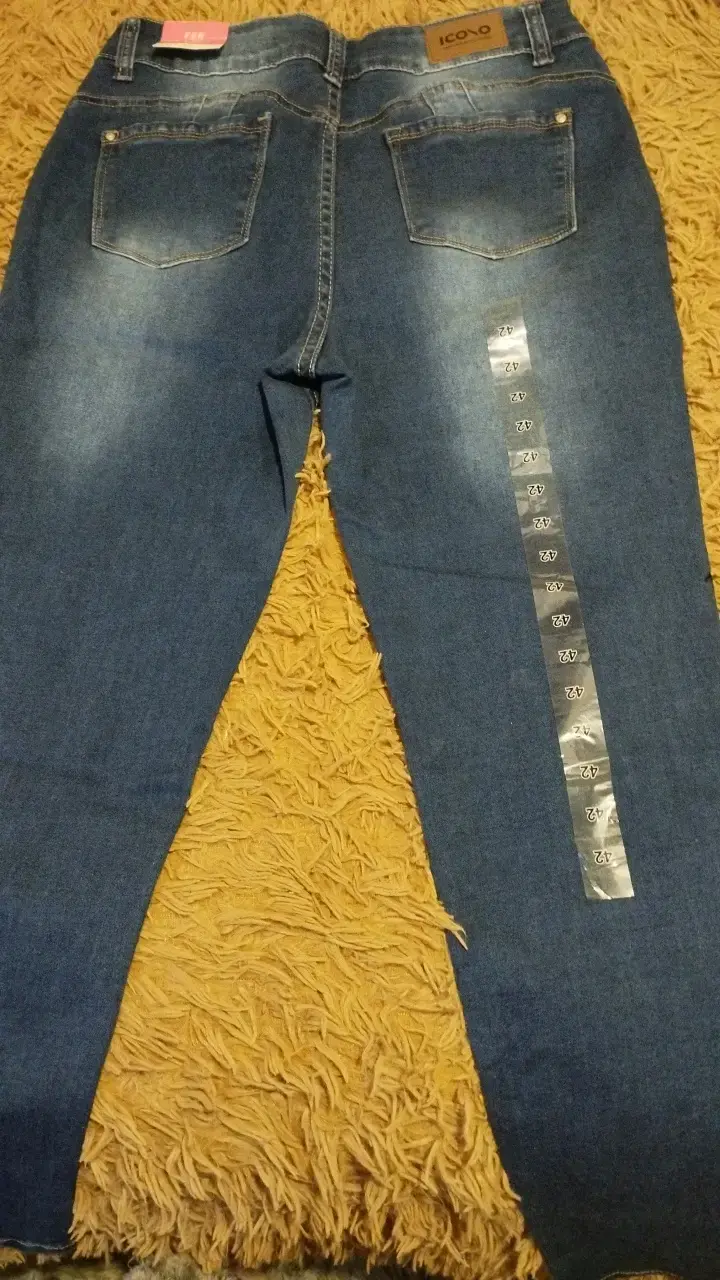 Jeans azul oscuro para mujer talla 42 - 3