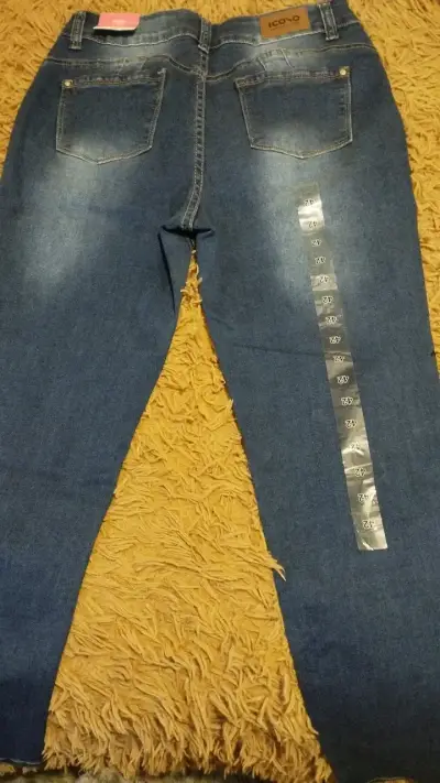 Jeans azul oscuro para mujer talla 42 - miniatura 3