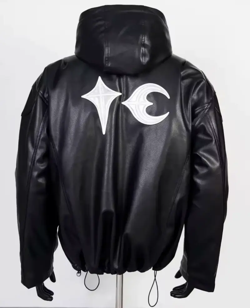 Gorra y chamarra de cuero talla L - 3