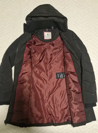 Parka negra con capucha Tommy Hilfiger - miniatura 3