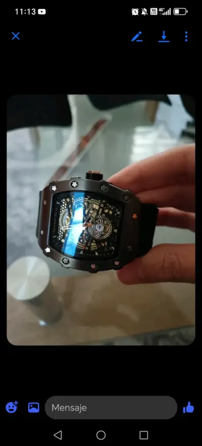 Reloj richard miller correa negra - miniatura 2