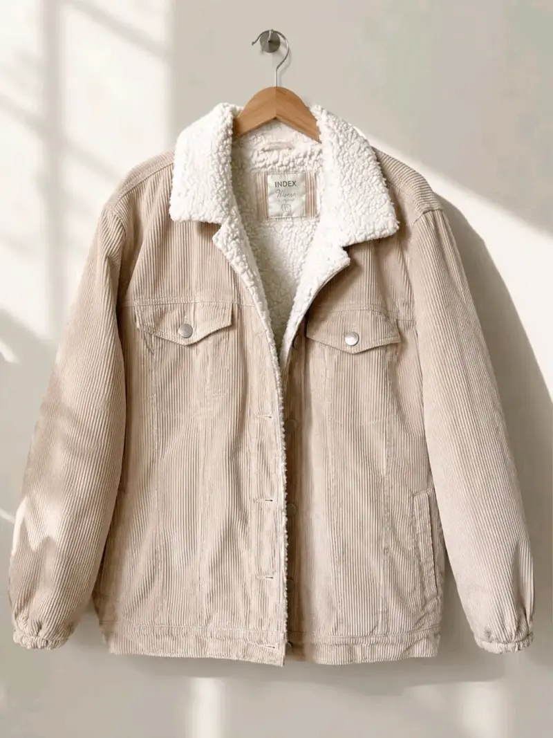 Chaqueta beige con chiporro - 1