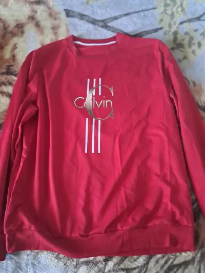 Polerón rojo Calvin Klein unisex - miniatura 1