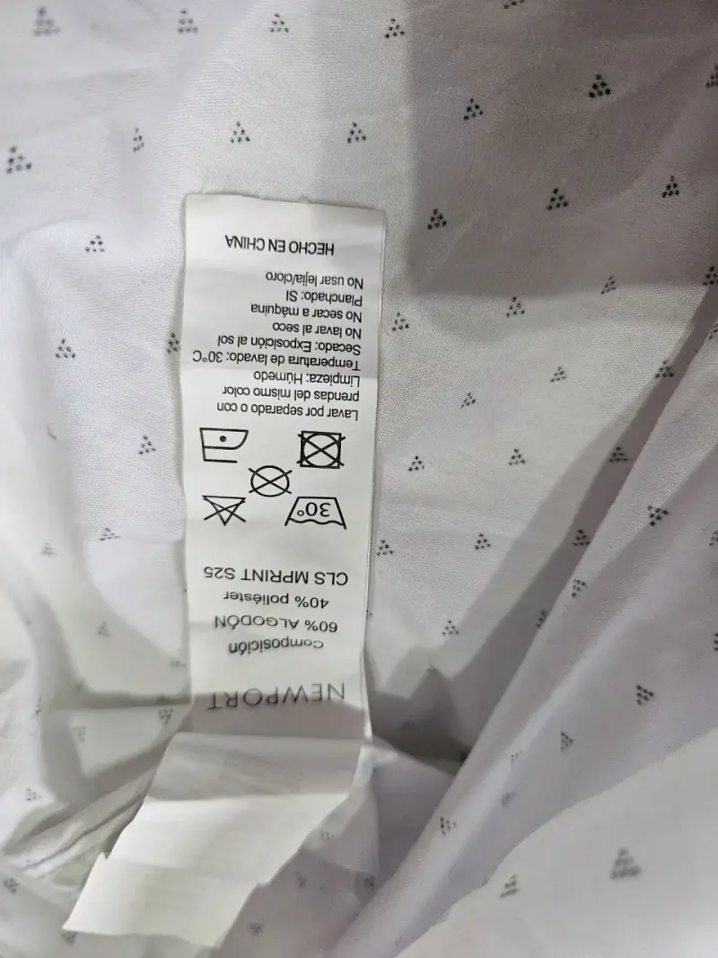 Camisa blanca Newport con diseño de triángulos - 5
