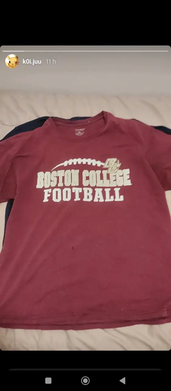 Polera Boston College Football burdeos