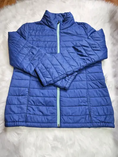 Chaqueta acolchada azul para mujer - miniatura 1