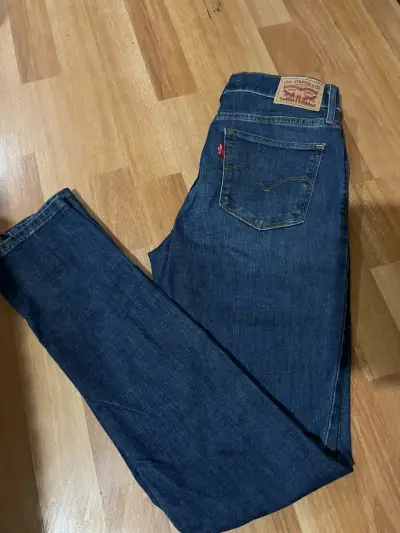 Jeans Levi's azul oscuro para mujer talla 36, - miniatura 1