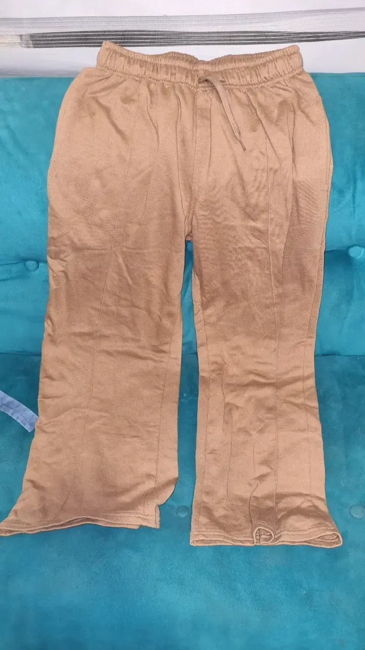Pantalones de algodón color beige - 1