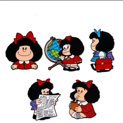 Set de 5 pines Mafalda - miniatura 1