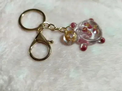 Llavero de tortuga con flores y resina - miniatura 5